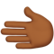 Leftwards Hand- Medium-Dark Skin Tone emoji on Apple